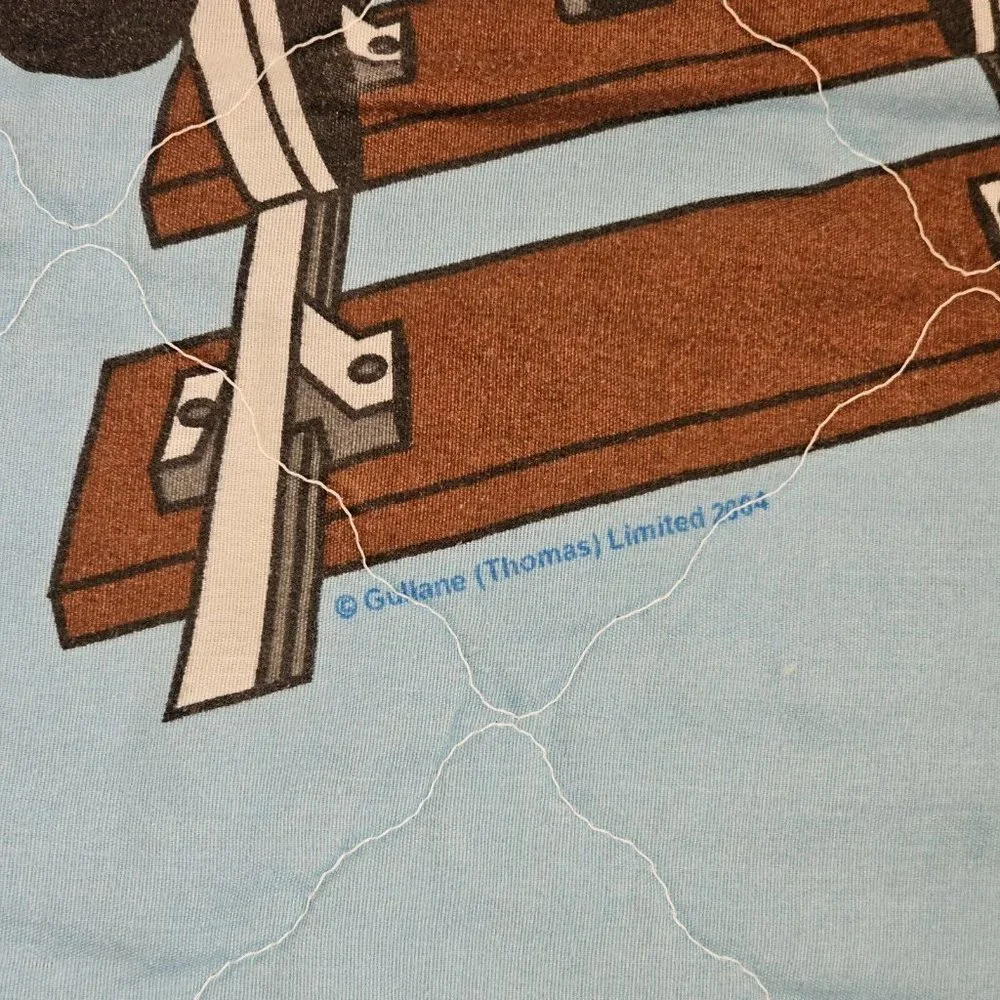 Thomas Train Engine Friends Blue Crib Toddler Comforter‎ Blanket Blue 2004 40x58
